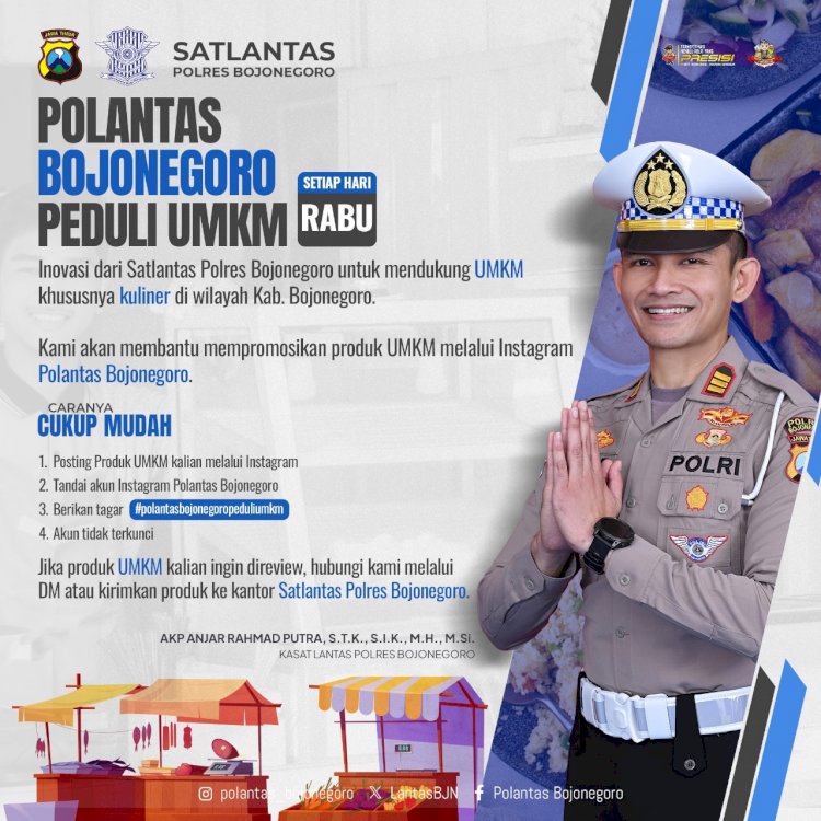 Dukung UMKM, Polres Bojonegoro Bantu Promosikan Produk Kuliner Melalui Jejaring Sosial