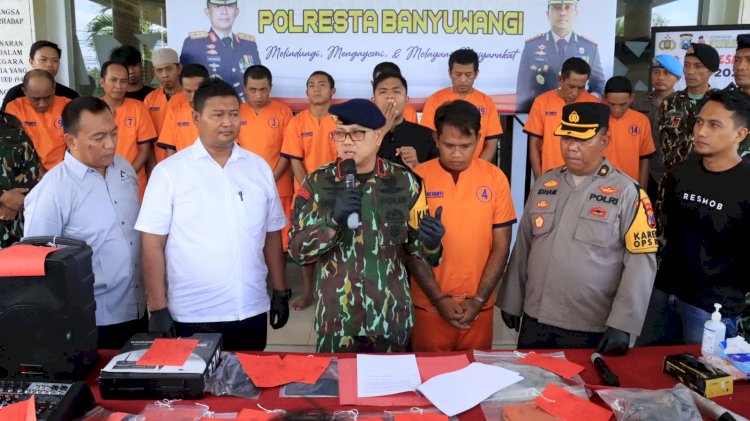 Polresta Banyuwangi Amankan 11 Tersangka dalam Serangkaian Kasus Kriminal