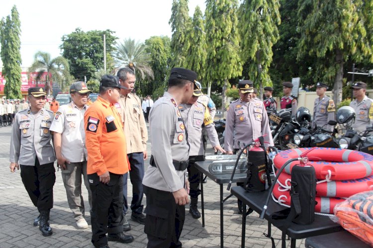 Polres Situbondo Bersama TNI dan Pemkab Cek Kesiapan Penanggulangan Bencana Alam