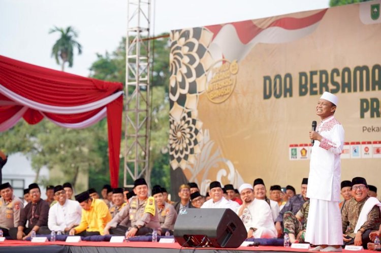 Hadirkan Penceramah Kondang Ustaz Das'ad Latif, Polda Riau Gelar Doa Bersama Pemilu Damai 2024