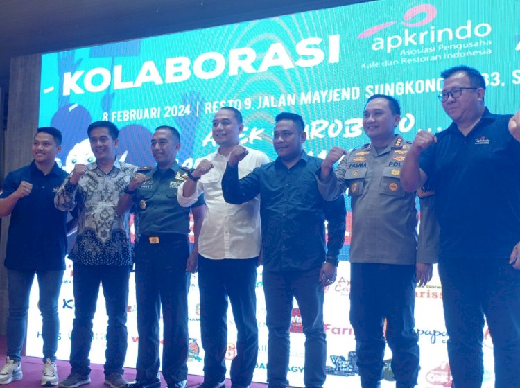 Ajak Warga Sukseskan Pemilu, Polrestabes Surabaya Bersama Apkrindo Sosialisasi Program Maknyos MakBleG