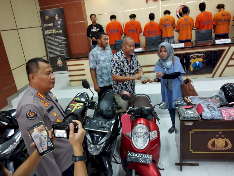 Polda Jatim Berhasil Ungkap Komplotan Curanmor 9 Tersangka Diamankan