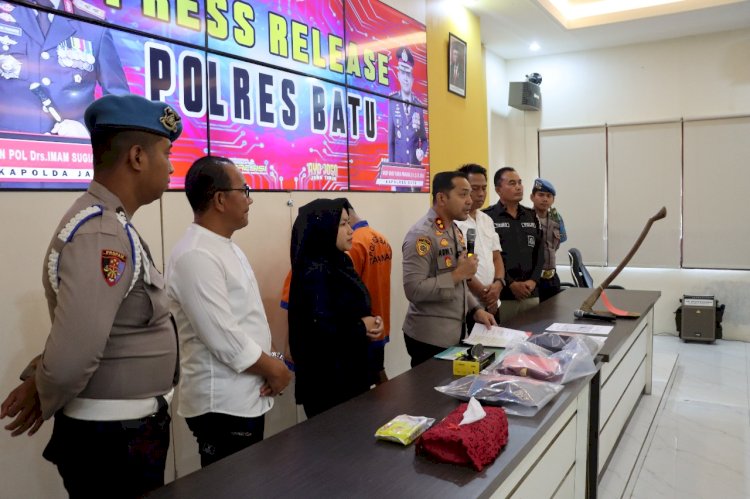 Polres Batu Amankan Sejoli Usai Kuburkan Janin Hasil Aborsi di Malang