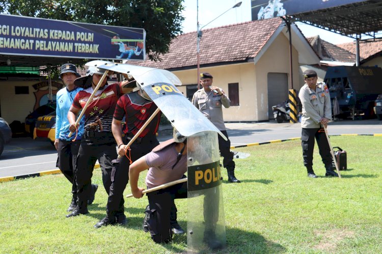 Jelang Pilkada 2024 Polres Mojokerto Kota Tingkatkan Kemampuan Dalmas