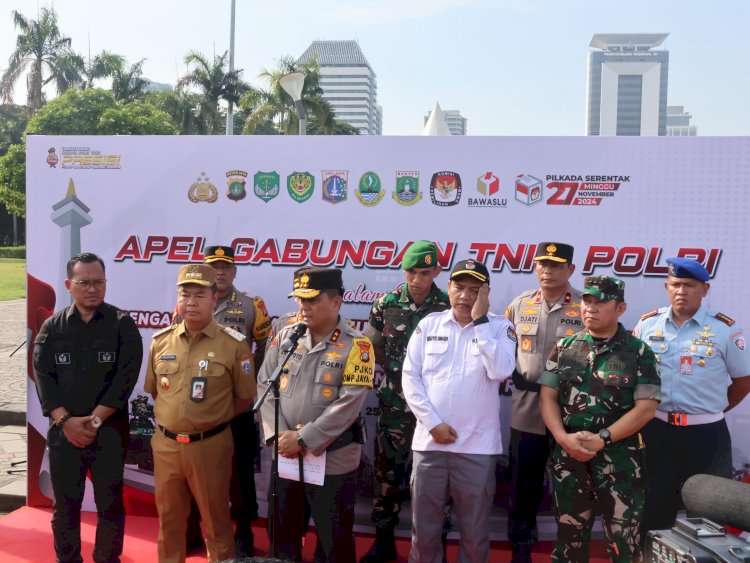 Kapolda Metro dan Pangdam Jaya Pimpin Apel Kesiapan Pengamanan Pilkada 2024 di Monas