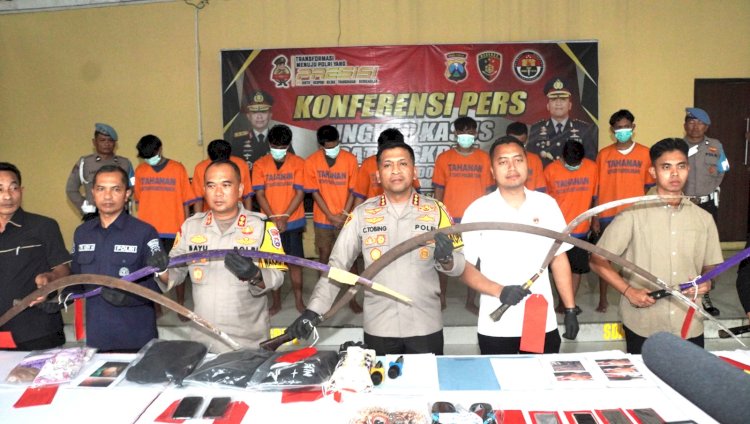 Ganggu Kamtibmas Sidoarjo, Kelompok Pemuda Bersajam Diamankan Polisi