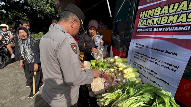 Harkamtibmas Polresta Banyuwangi Sambang Warga Gelorakan Mayur Kamtibmas