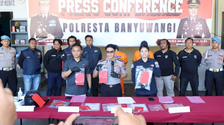 Polresta Banyuwangi Ungkap Pencurian Pecah Kaca Mobil, Dua Tersangka Pernah Beraksi di Malaysia