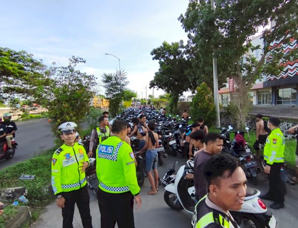 Ganggu Kenyamanan Ramadan, Ratusan Motor Terjaring Razia Balap Liar di Porong