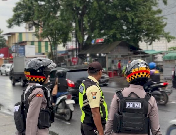 Polwan Jenggala Presisi Patroli Tempat Keramaian, Jaga Kamtibmas Selama Ramadan