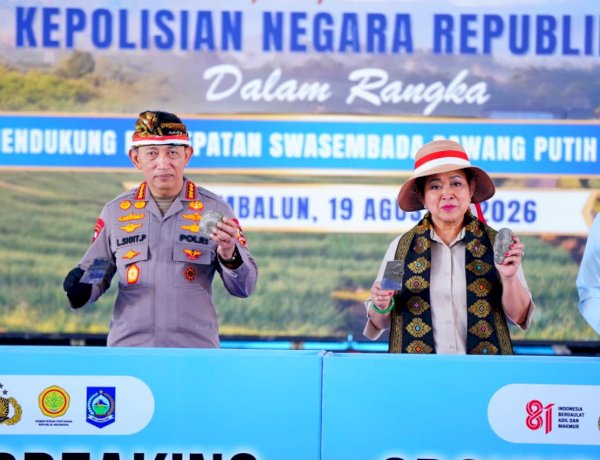 Polri Dorong Percepatan Swasembada Bawang Putih, Tanam Serentak dan Panen Raya di Sembalun