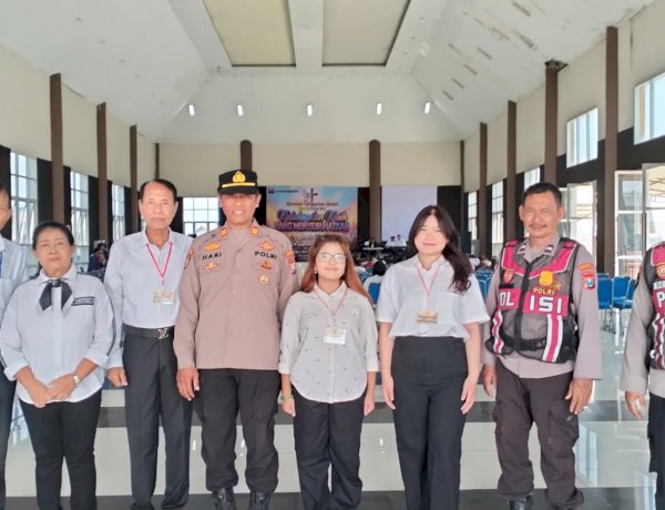Polsek Krian Amankan Kebaktian Kebangunan Rohani di Gedung Lokaphala